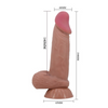 Pretty Love Sliding Skin – Ρεαλιστικό Dildo με Βεντούζα, Καφέ Χρώμα, 19,4 εκ.