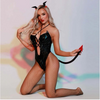 Goth Στολή Διαβολάκι – Sexy Fishnet Bodysuit για Halloween & Party