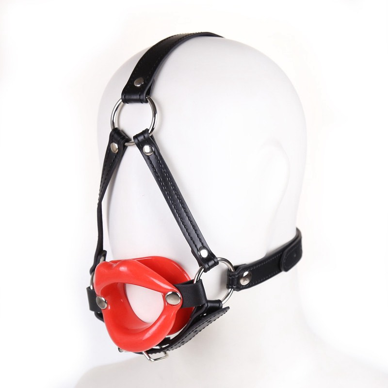 O Ring Gag Με Χείλη Σιλικόνης & Λουρί Σιαγώνας O Ring Gag With Silicone Lips & Jaw Strap - Κόκκινο