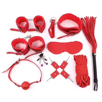 Σετ Bondage 10 Τεμαχίων για Ζευγάρια – BDSM & Fetish - Κόκκινο