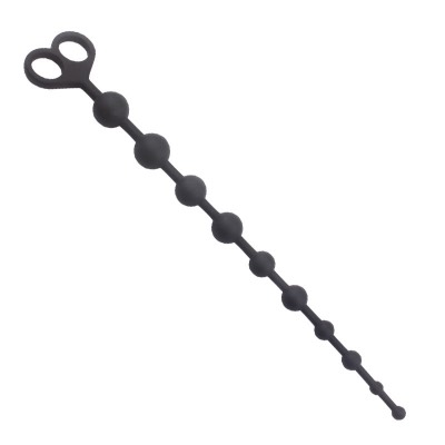 SMD Decimorum Anal Silicone Chain with 10 Beads Πρωκτικές Μπίλιες Black