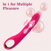Μεγάλος Ρεαλιστικός Δονητής για Γυναίκες με Σιλικόνη, G-Spot & Κλειτοριδικό Διεγέρτη - Ροζ