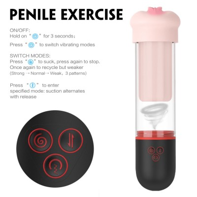 2 σε 1 Αυτόματη Αντλία Πέους & Αυνανιστήρι Σιλικόνης με 9 Δονήσεις USB – 31cm/6,5cm