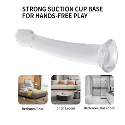 Ομοίωμα πέους σιλικόνης με κυκλική κεφάλι και βεντούζα