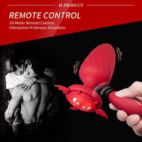 Πρωκτικός Δονητής - Σφήνα Ασύρματος με Πολλαπλές Λειτουργίες