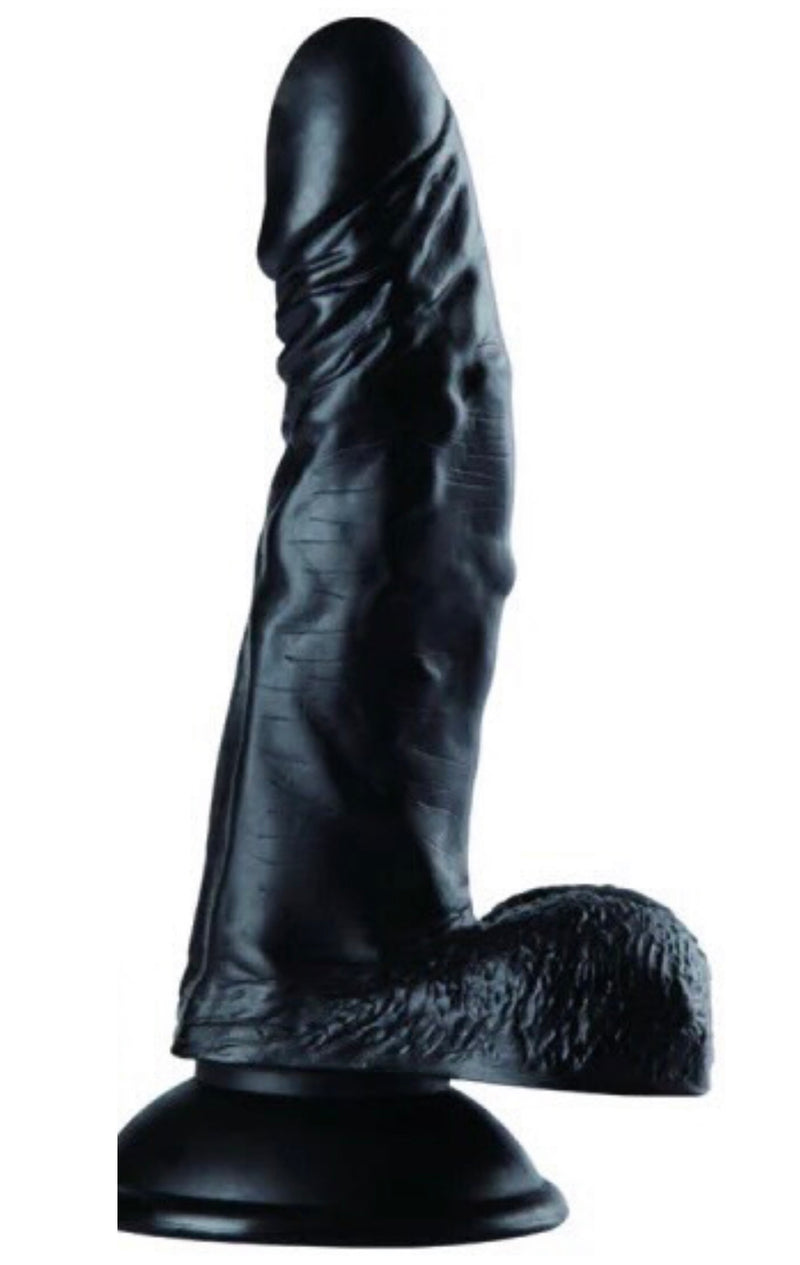 Ρεαλιστικό Ομοίωμα πέους με Βεντούζα - Μαύρο ￼