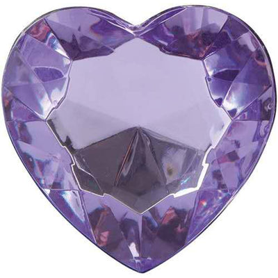 Ασημί πρωκτική σφήνα (Small) Με λιλά  διαμάντι ￼