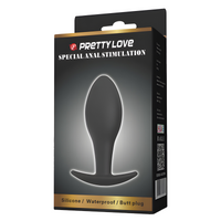 Pretty Love Silicone Butt Plug Anchor Πρωκτική Σφήνα Black 8.5cm