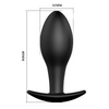 Pretty Love Silicone Butt Plug Anchor Πρωκτική Σφήνα Black 8.5cm