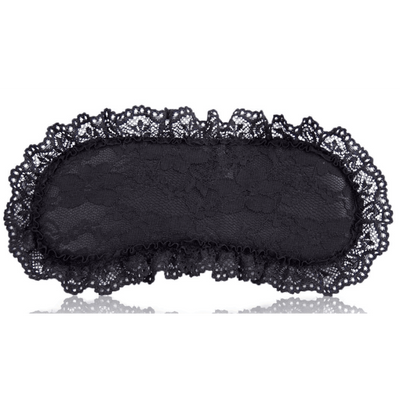 Μαύρη μάσκα με δαντέλα￼