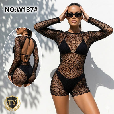 Σεξι κορμακι διχτυωτό-Μαύρο￼