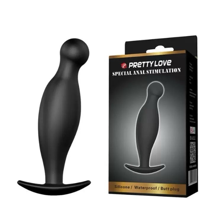 Pretty Love Silicone Butt Plug Πρωκτική Σφήνα Black 11.7cm