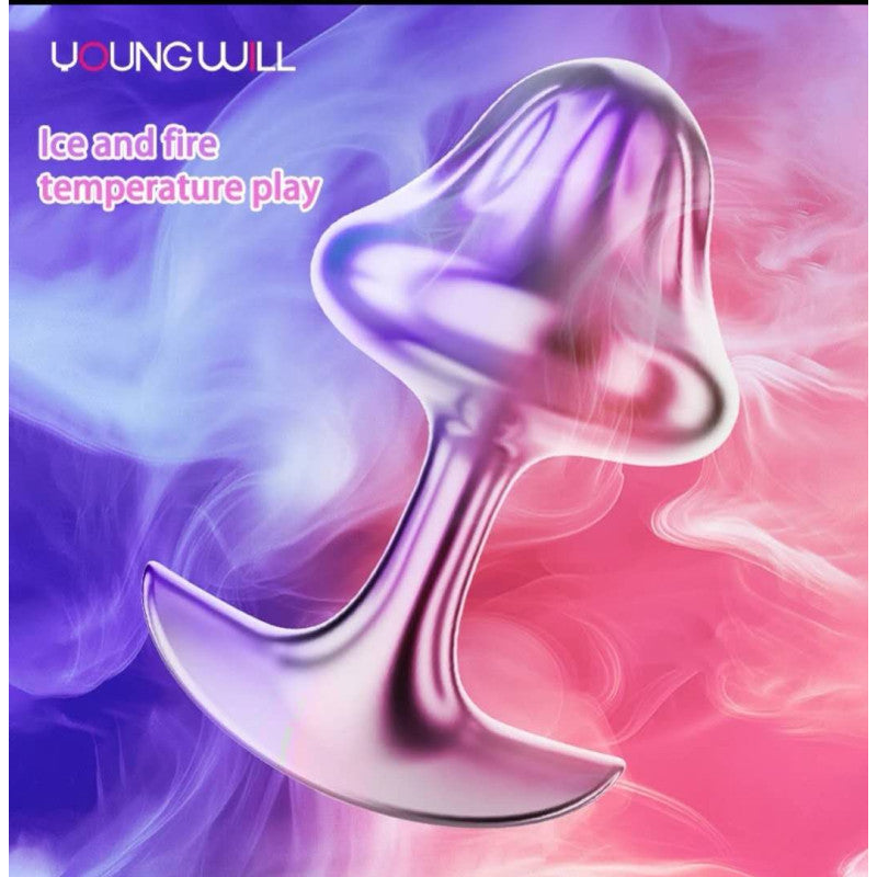 Πρωκτική σιδερένια fantasy Σφήνα Μέ Ροζ κόσμημα ￼￼