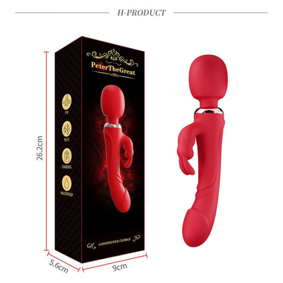 Τριπλός Δονητής G-spot Wand Massager - κόκκινο ￼