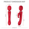 Τριπλός Δονητής G-spot Wand Massager - κόκκινο ￼