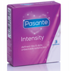 Pasante Προφυλακτικά Intensity 3τμχ 54mm με Ραβδώσεις Natural