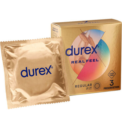 Durex Προφυλακτικά Real Feel No Latex 3τμχ 56mm Natural